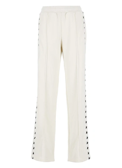 Golden Goose Pants With Logo In White