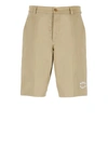 Kenzo Chino Bermuda In Beige