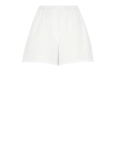 Kenzo Cotton Shorts In White