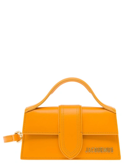 JACQUEMUS 'LE BAMBINO' ORANGE HANDBAG WITH REMOVABLE SHOULDER STRAP IN LEATHER WOMAN
