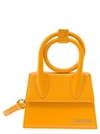 JACQUEMUS 'LE CHIQUITO NOEUD' ORANGE CROSSBODY BAG WITH LOGO DETAIL IN LEATHER WOMAN