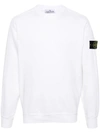 Stone Island Wool Blend Sweatshirt With Iconic Logo Patch And Timeless Design In White