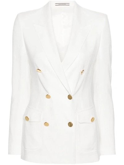 Tagliatore Double-breasted Jacket In Blanco