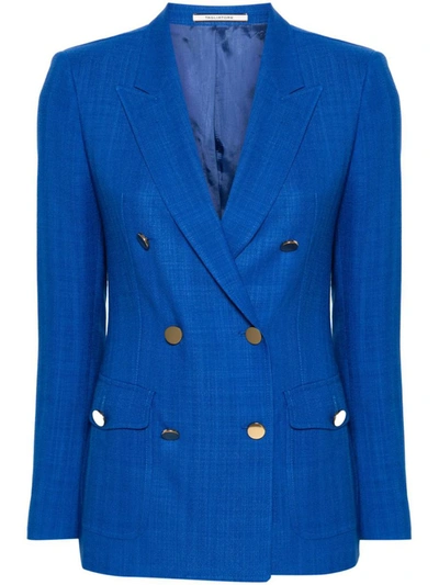 Tagliatore Double-breasted Jacket In Blue
