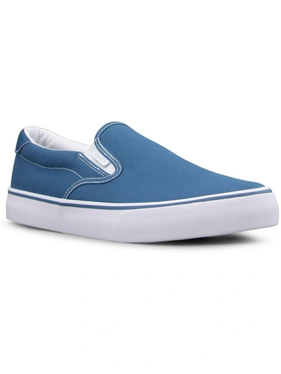 Lugz Clipper Mens Canvas Slip On Sneakers In Blue