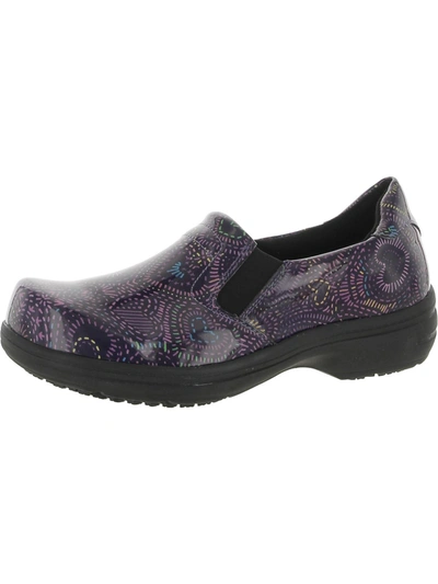 Easy Works By Easy Street Bind Womens Patent Leather Slip On Clogs In Multi