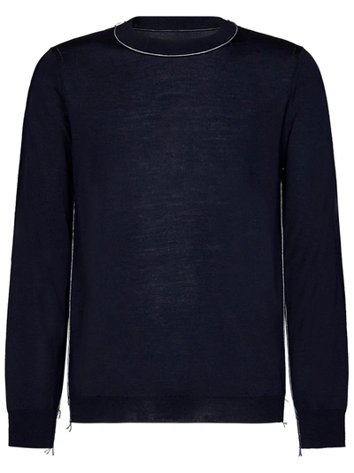 Maison Margiela ''work In Progress'' Sweater In Blu