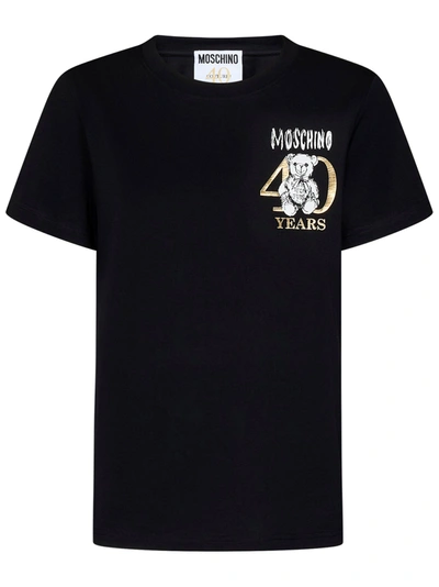 Moschino T-shirt 40 Years Teddy Bear  In Nero