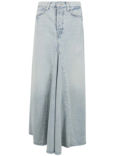 7 For All Mankind Western Maxi Skirt Pricila Clothing In Light Blue