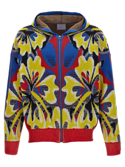 Bluemarble Knit Jaquard Hoodie In Multicolor