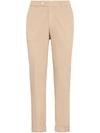 Brunello Cucinelli Men's Garment Dyed Italian Fit Trousers In Brown