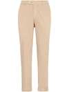 Brunello Cucinelli Men's Garment Dyed Italian Fit Trousers In Beige