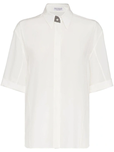 BRUNELLO CUCINELLI BRUNELLO CUCINELLI SHORT-SLEEVE SILK SHIRT