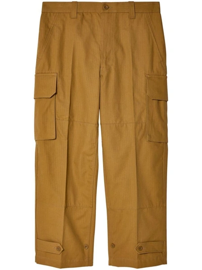 Comme Des Garçons Homme Deux Straight-leg Cotton Cargo Trousers In Brown