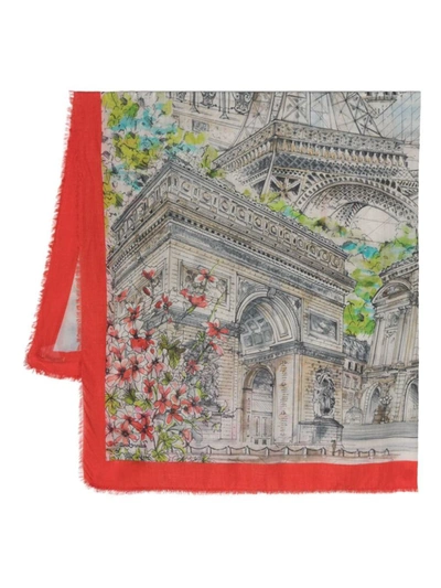 Faliero Sarti Meraviglie Modal And Cotton Blend Stole In Red