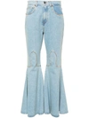 Giuseppe Di Morabito Crystal-embellished Flared Jeans In Blue