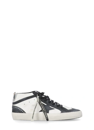 Golden Goose Mid Star Leather Trainers In White