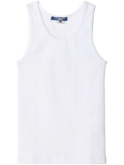 Junya Watanabe Ribbed Cotton-blend Vest In White