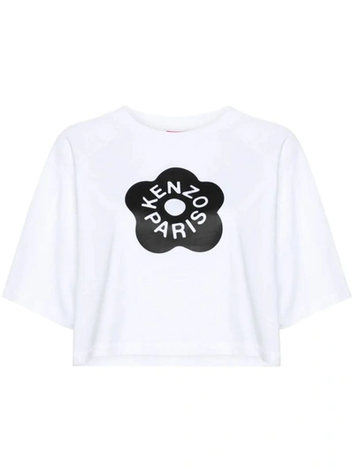 Kenzo Boke 2.0 Cropped Boxy T-shirt Clothing In White