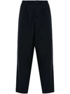 Marni Deep Blue Tropical Wool Trousers With Drawstring Waist In Blue