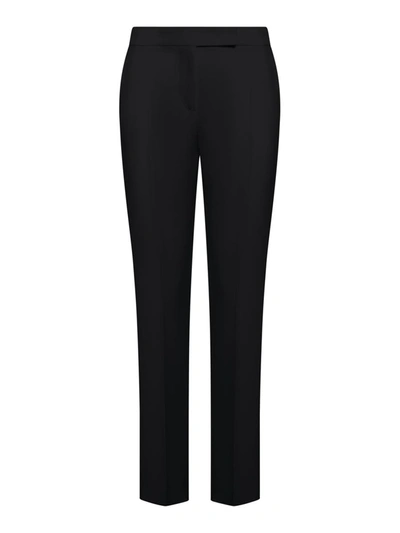 Max Mara Pianoforte High Waist Straight Leg Trousers In Black