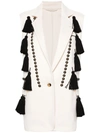 Max Mara Waistcoat With Tassel Embellishments And Notched Lapel In White