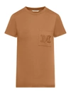 Max Mara Camel-coloured T-shirt In Cotton In Brown