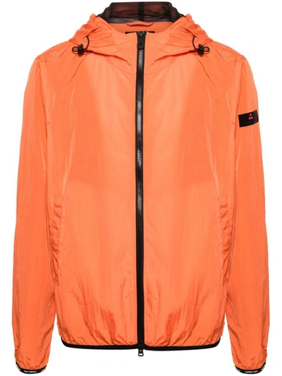 Peuterey Lightweight Hooded Jacket In Orange