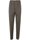 Rick Owens Concordians Drawstring Pocket Trousers In Grey
