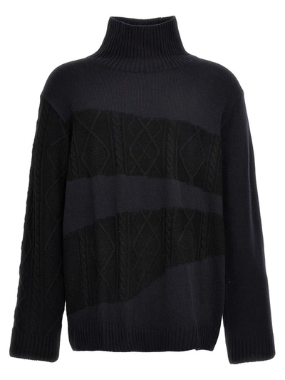 Yohji Yamamoto Man Sweatshirt Black Size 3 Cotton In Multicolor