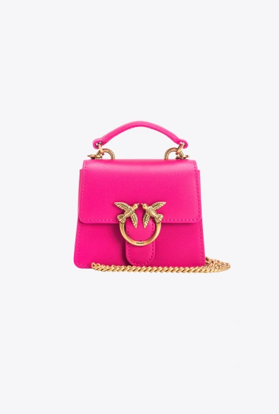 Pinko Love One Handbag In  Pink-antique Gold