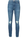 MOTHER DISTRESSED KNEES SLIM JEANS,114138312260055