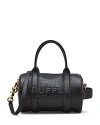 Marc Jacobs The Mini Leather Duffle Bag In Black/gold