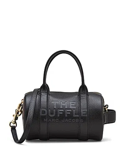 Marc Jacobs The Mini Leather Duffle Bag In Black/gold
