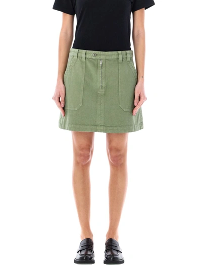 Apc A.p.c. Sarah Mini Skirt In Military