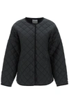 Totême Oversized Quilted Buttoned Jacket In Black