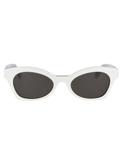 Balenciaga Bb0230s White Sunglasses In 005 White White Grey