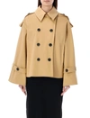 By Malene Birger Alisandra Double-breasted Trench Jacket In Sand Beige