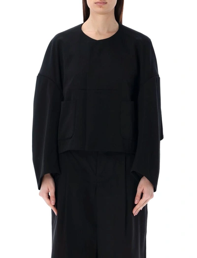 Comme Des Garçons Crop Blazer In Black