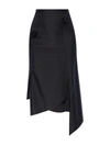 Coperni Asymmetric Floral High-waisted Panelled Midi Skirt In Black