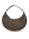 Fendi Graphy Small Ff Fabric Bag In Brown