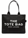 Marc Jacobs Shopper The Large Black Canvas Tote In Black