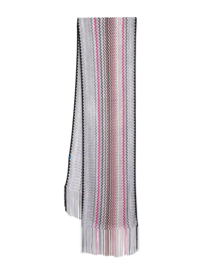 Missoni Zig-zag Scarf With Bangs Accessories In Multicolour