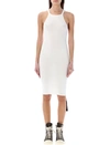Rick Owens Drkshdw Drkshdw By Rick Owens Racer Back Tank Dress In Milk