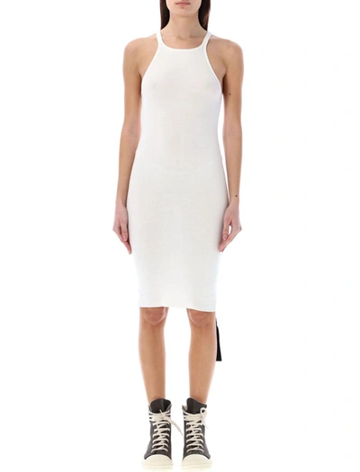 Rick Owens Drkshdw Racer Back Tank Dress In Milk