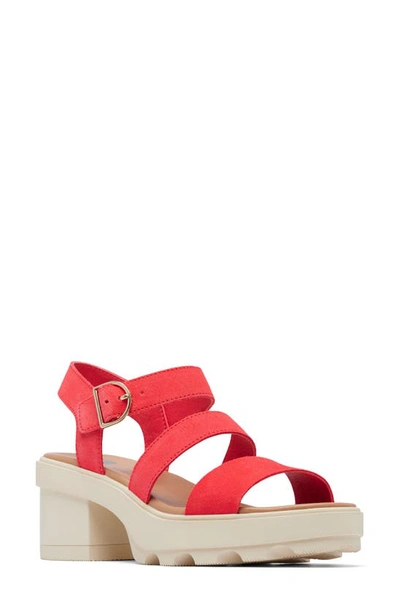 Sorel Joanie Ankle Strap Platform Sandal In Purple