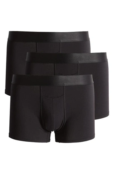 Nordstrom 3-pack Cotton Boxer Briefs In Black