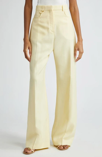 Jacquemus High-waisted Straight Viscose Pant In Yellow