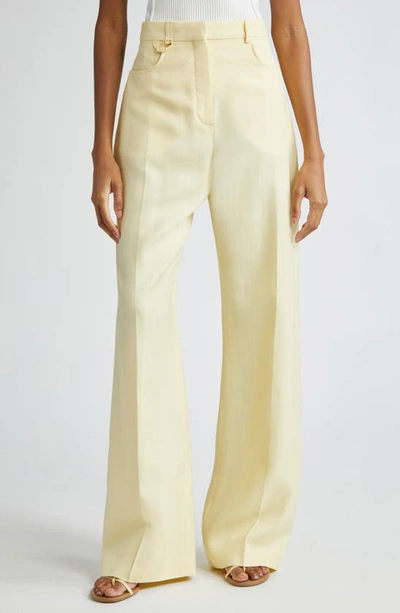 Jacquemus Le Pantalon Sauge High-rise Straight Pants In Yellow