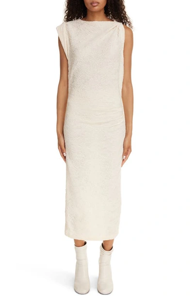 Isabel Marant Franzy Cotton Blend Midi Dress In Beige